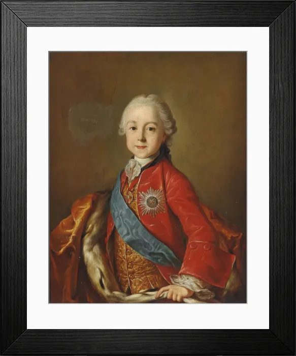 Framed Print : Portrait of Grand Duke Pavel Petrovich (1754-1801), Second Half of the 18th cen Framed Print : Portrait of Grand Duke Pavel Petrovich (1754-1801), Second Half of the 18th cen
