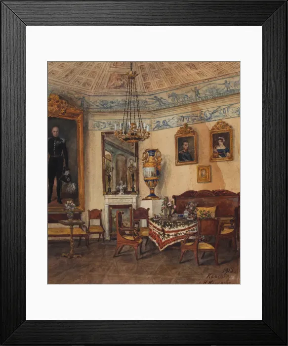 Framed Print : Interior in the Kamenka Estate of the Podolia Governorate, 1913 Framed Print : Interior in the Kamenka Estate of the Podolia Governorate, 1913