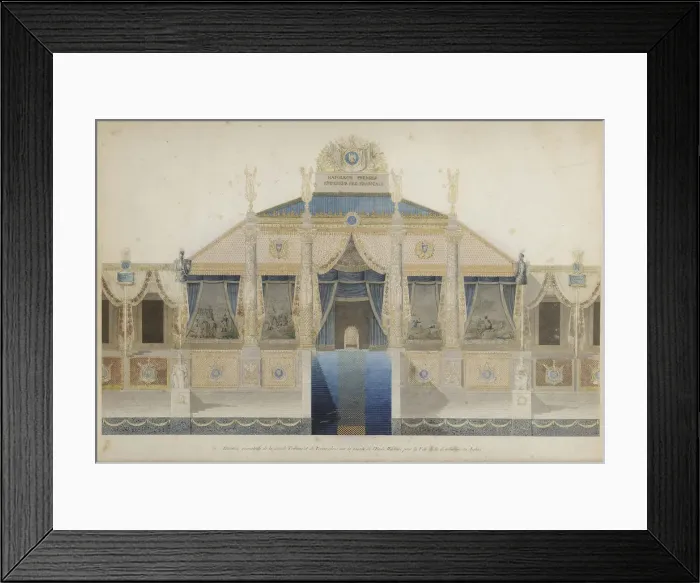 Framed Print : Project of the Great Tribune and the Throne for the Feast of the Distribution of Eagles, 1807 Framed Print : Project of the Great Tribune and the Throne for the Feast of the Distribution of Eagles, 1807