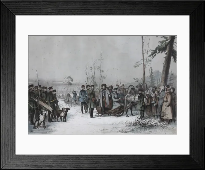 Framed Print : The Bear Hunt of Tsar Alexander II, 1858-1860 Framed Print : The Bear Hunt of Tsar Alexander II, 1858-1860