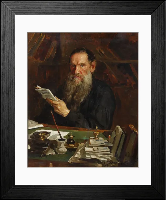 Framed Print : Portrait of the author Count Lev Nikolayevich Tolstoy (1828-1910), End of 19th cen Framed Print : Portrait of the author Count Lev Nikolayevich Tolstoy (1828-1910), End of 19th cen