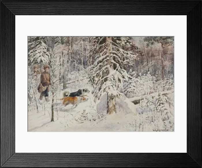 Framed Print : The hunters, Second Half of the 19th cen Framed Print : The hunters, Second Half of the 19th cen