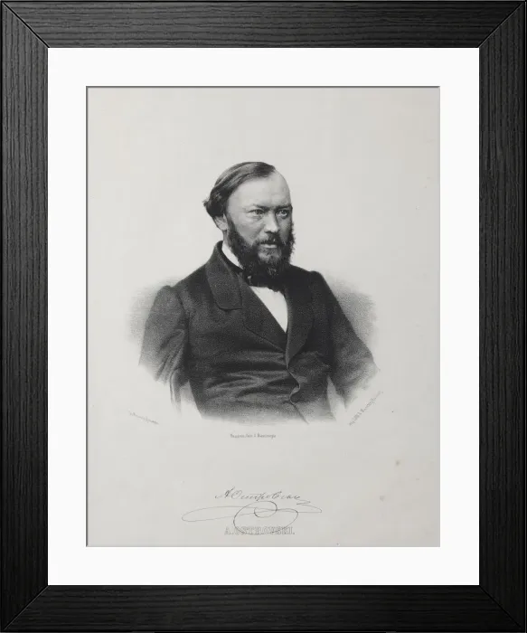 Framed Print : Portrait of the Dramatist Alexander Nikolayevich Ostrovsky (1823-1886), 1860s Framed Print : Portrait of the Dramatist Alexander Nikolayevich Ostrovsky (1823-1886), 1860s