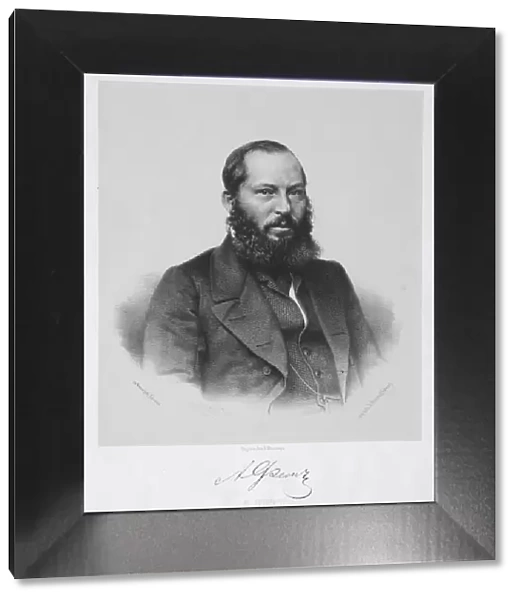 Portrait of the poet Afanasy Fet (1820-1892)