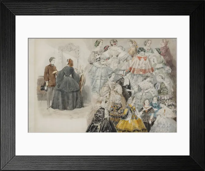 Framed Print : Ladies Fashion, End 1840s Framed Print : Ladies Fashion, End 1840s