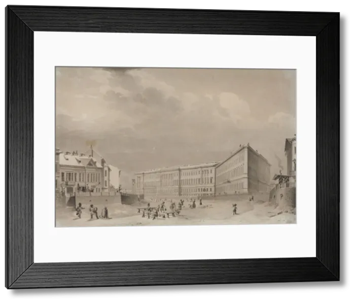 Framed Print : Saint Petersburg. The General Staff building on the Moika River embankment, before 1833 Framed Print : Saint Petersburg. The General Staff building on the Moika River embankment, before 1833