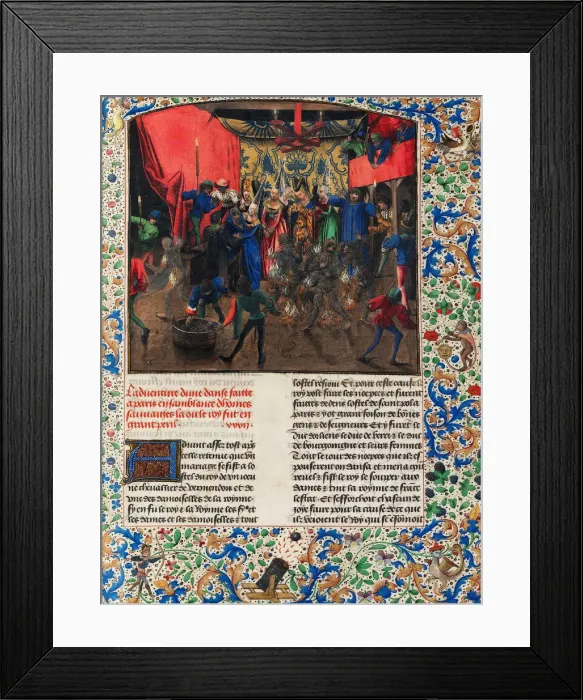 Framed Print : Bal des Ardents, ca 1470-1475 Framed Print : Bal des Ardents, ca 1470-1475