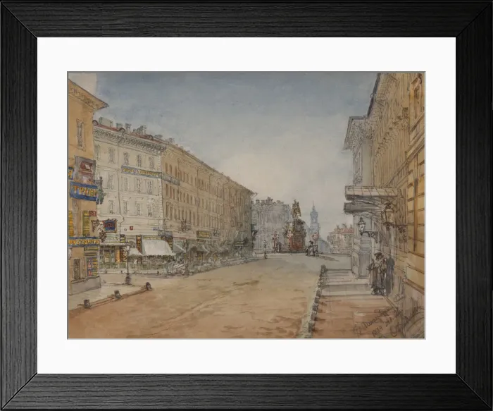 Framed Print : Voznesensky Prospekt in Saint Petersburg, 1859 Framed Print : Voznesensky Prospekt in Saint Petersburg, 1859