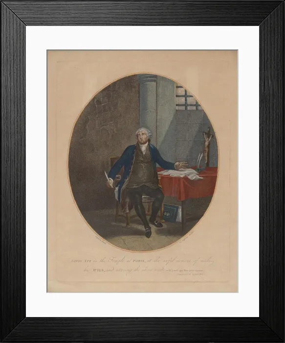 Framed Print : Louis XVI in the Temple, ca 1797 Framed Print : Louis XVI in the Temple, ca 1797