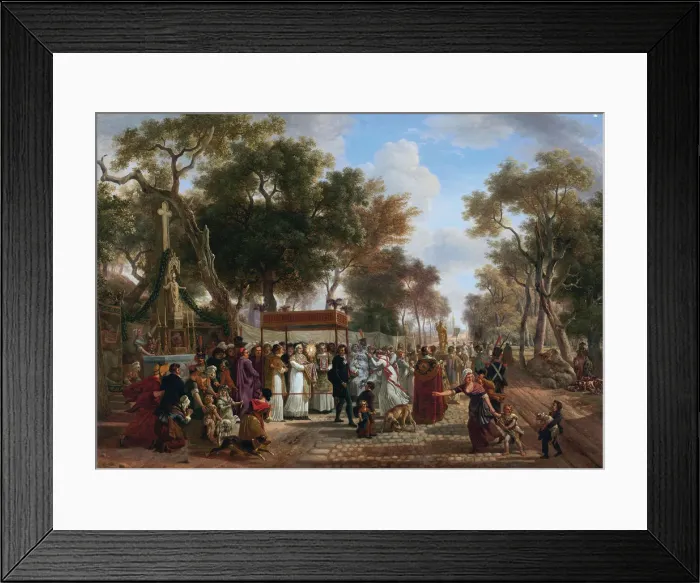 Framed Print : The Corpus Christi procession in a village Framed Print : The Corpus Christi procession in a village