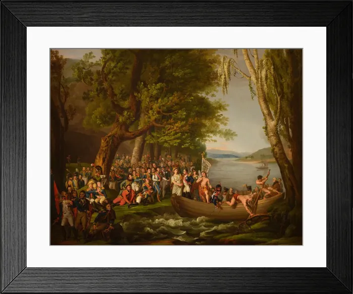 Framed Print : Napoleon Crossing the Styx and joins the Heroes of the Grande Armee, who died for France Framed Print : Napoleon Crossing the Styx and joins the Heroes of the Grande Armee, who died for France