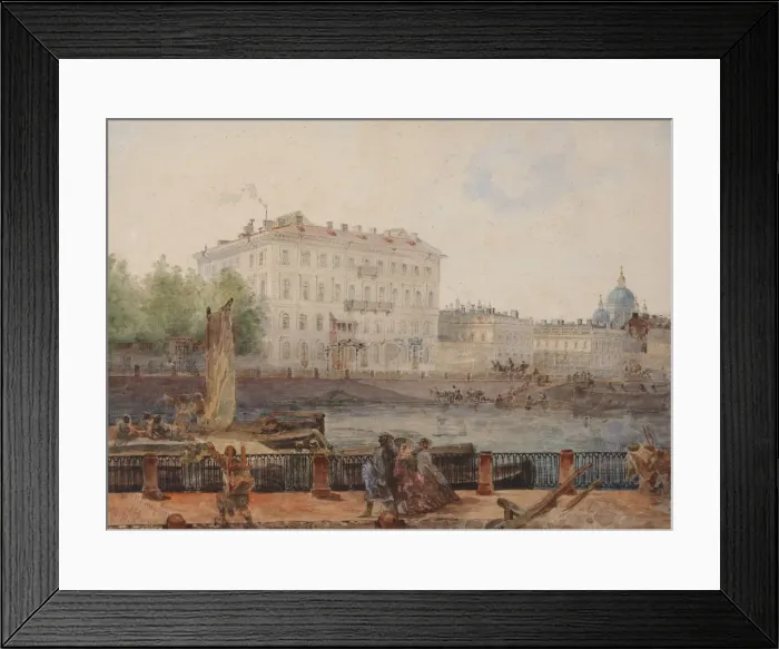 Framed Print : House of M. D. Tarasova at the embankment of Fontanka, 1861 Framed Print : House of M. D. Tarasova at the embankment of Fontanka, 1861