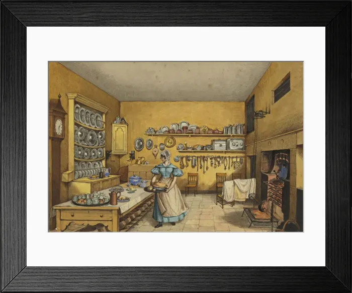 Framed Print : The Kitchen at Langton Hall Framed Print : The Kitchen at Langton Hall