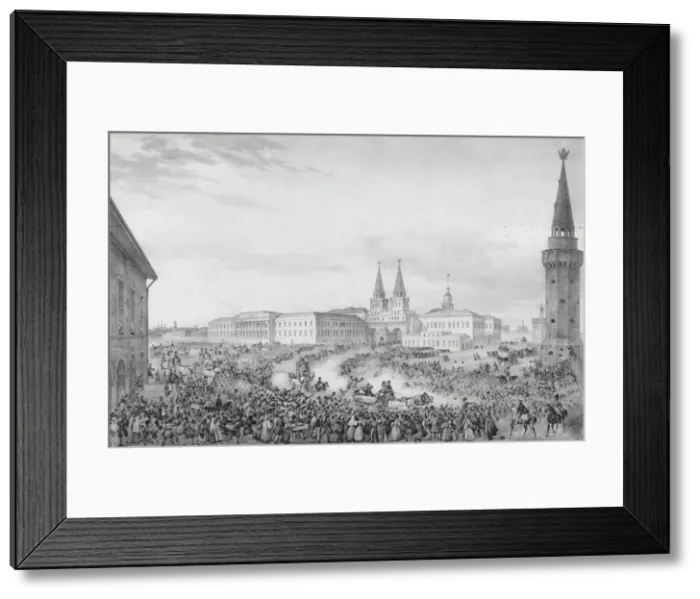 Framed Print : Departure from Moscow of Emperor Nicholas I, 1820s Framed Print : Departure from Moscow of Emperor Nicholas I, 1820s