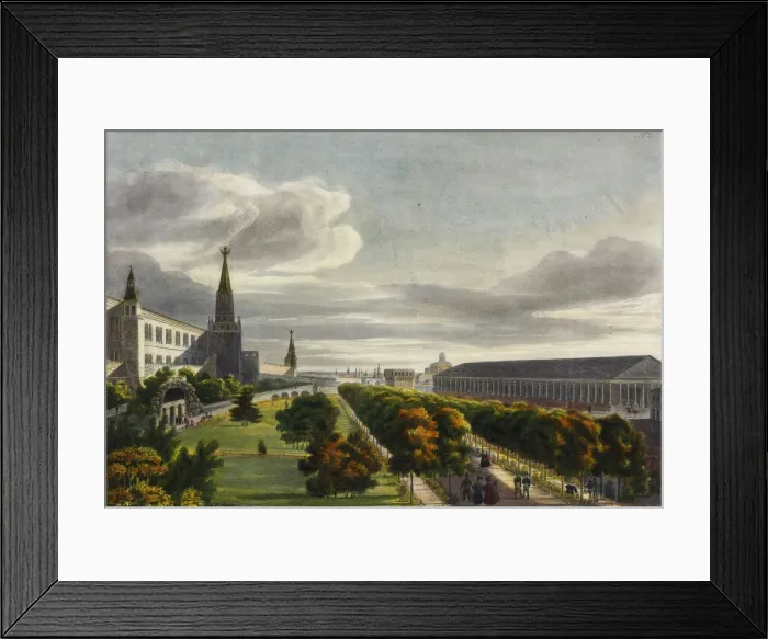 Framed Print : Moscow Manege and Alexander Garden, 1825 Framed Print : Moscow Manege and Alexander Garden, 1825