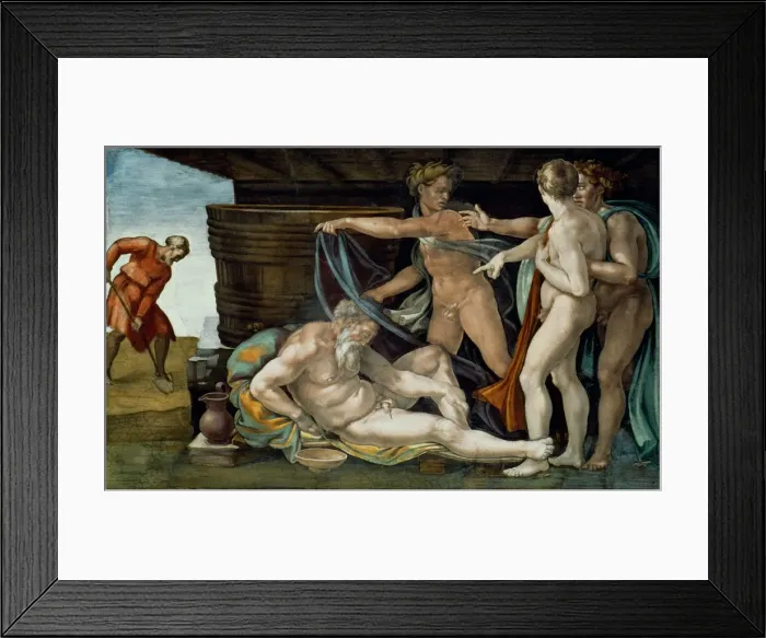 Framed Print : The Drunkenness of Noah, 1509 Framed Print : The Drunkenness of Noah, 1509