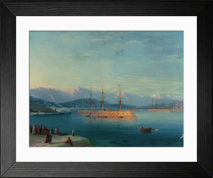 Framed Print : French Ships Departing the Black Sea, 1871 Framed Print : French Ships Departing the Black Sea, 1871