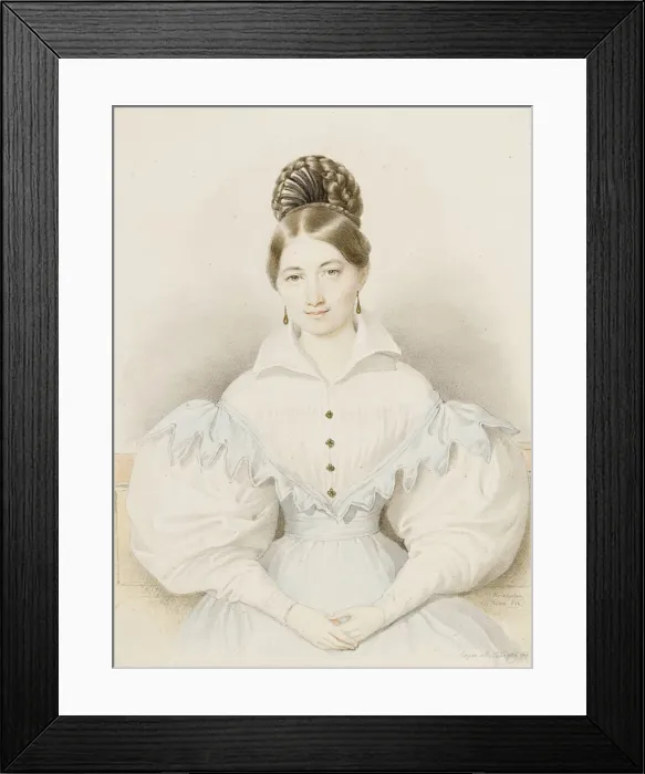 Framed Print : Portrait of Anna Plochl (1804-1885), Freifrau von Brandhofen (Copy), 1832 Framed Print : Portrait of Anna Plochl (1804-1885), Freifrau von Brandhofen (Copy), 1832
