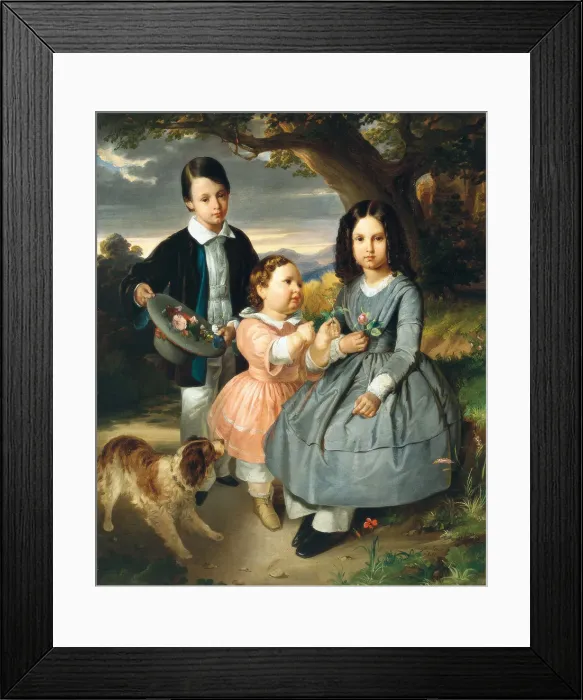 Framed Print : Children group portrait, 1851 Framed Print : Children group portrait, 1851