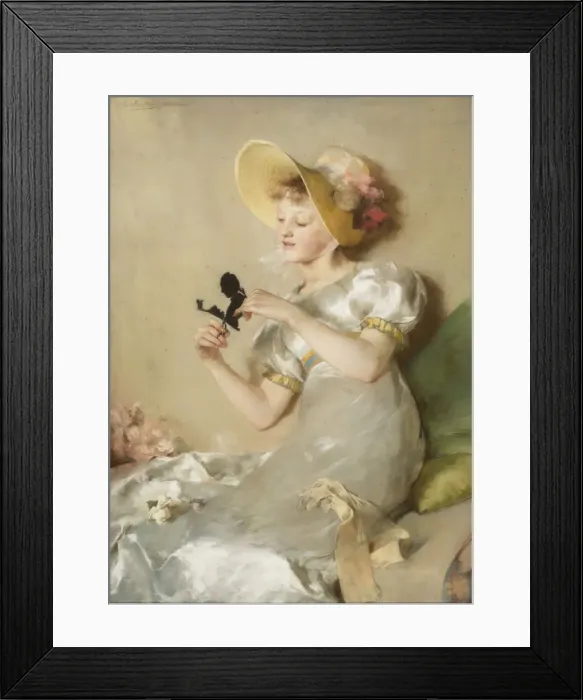 Framed Print : The Papercutting, c. 1890 Framed Print : The Papercutting, c. 1890