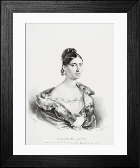 Framed Print : Portrait of the opera singer Giuditta Pasta (1798-1865), nee Negri, 1829 Framed Print : Portrait of the opera singer Giuditta Pasta (1798-1865), nee Negri, 1829