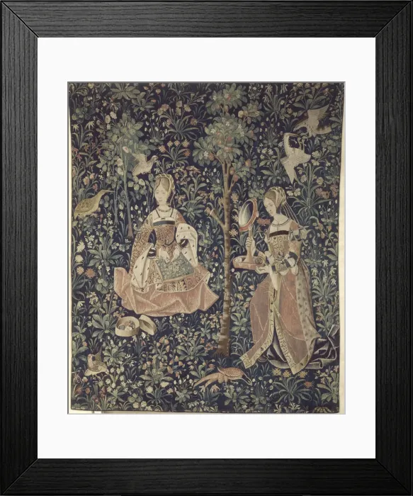 Framed Print : The Seigniorial Life: Embroidery (La vie seigneuriale: la broderie), Tapisserie, c. 1520 Framed Print : The Seigniorial Life: Embroidery (La vie seigneuriale: la broderie), Tapisserie, c. 1520