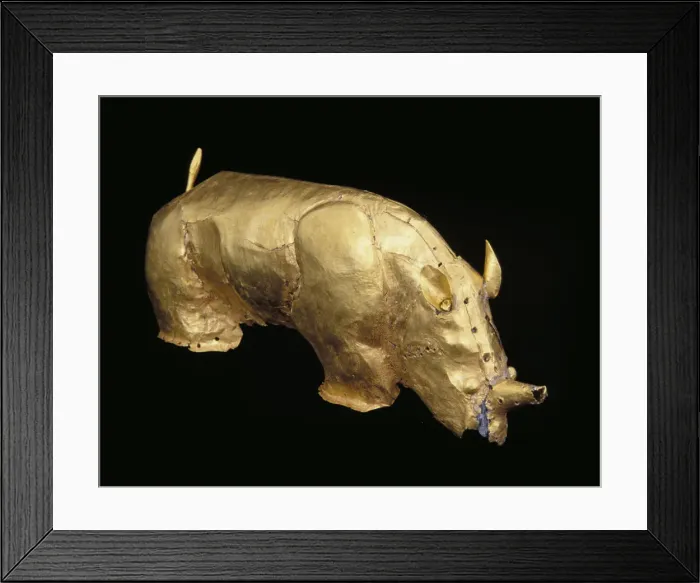 Framed Print : The golden rhinoceros of Mapungubwe, ca 1220-1290 Framed Print : The golden rhinoceros of Mapungubwe, ca 1220-1290