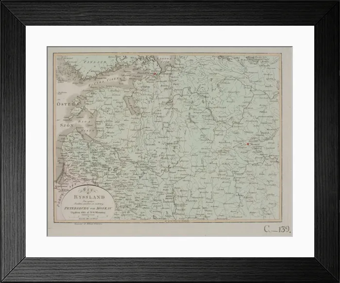 Framed Print : The area between Petersburg and Moscow in Russia, 1812 Framed Print : The area between Petersburg and Moscow in Russia, 1812