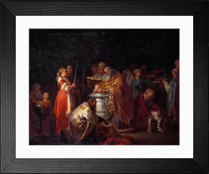 Framed Print : Infant Baptism in Russia, 1765 Framed Print : Infant Baptism in Russia, 1765