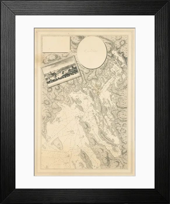 Framed Print : Sea chart of Vyborg bay, Russia, c. 1786-88 Framed Print : Sea chart of Vyborg bay, Russia, c. 1786-88