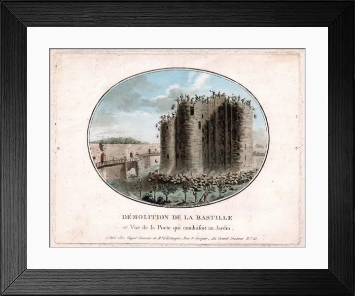 Framed Print : The Demolition of the Bastille, 1789 Framed Print : The Demolition of the Bastille, 1789