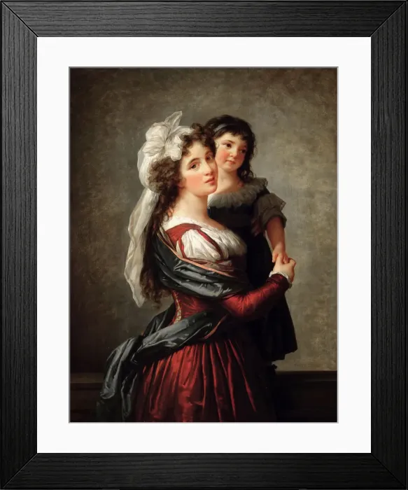 Framed Print : Madame Rousseau and her Daughter, 1789 Framed Print : Madame Rousseau and her Daughter, 1789