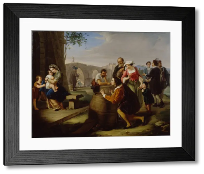 Framed Print : Raphael Painting The Madonna of The Chair, 1849 Framed Print : Raphael Painting The Madonna of The Chair, 1849