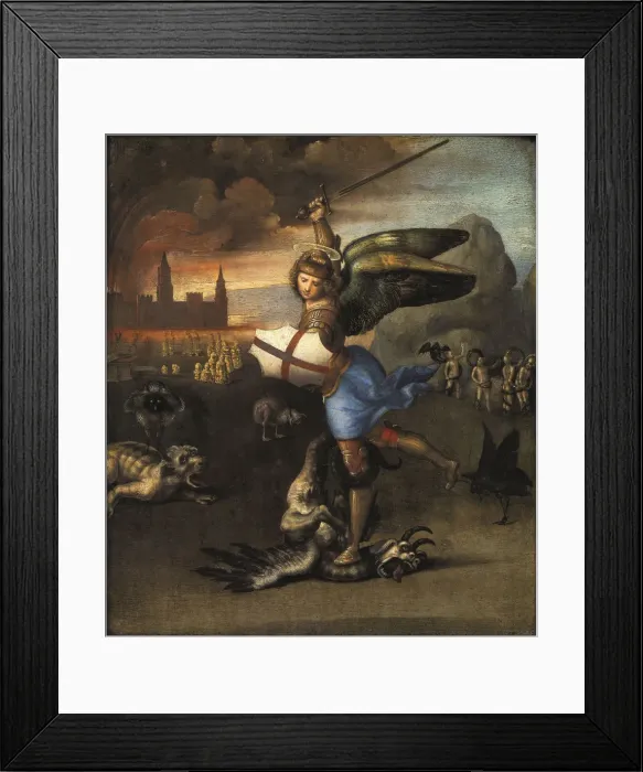 Framed Print : Saint Michael and the Dragon, 1503-1505 Framed Print : Saint Michael and the Dragon, 1503-1505
