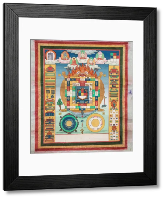 Framed Print : Chinese calendar, 19th century Framed Print : Chinese calendar, 19th century