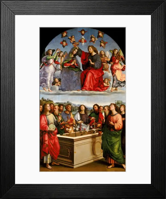 Framed Print : The Coronation of the Virgin (Oddi Altarpiece), 1502-1503 Framed Print : The Coronation of the Virgin (Oddi Altarpiece), 1502-1503