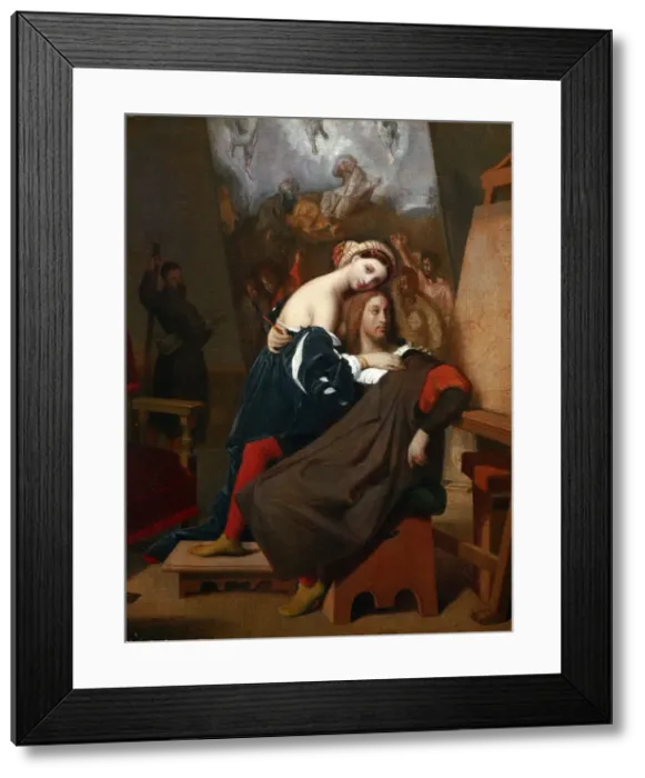 Framed Print : Raphael and the Bakers Daughter, 1846 Framed Print : Raphael and the Bakers Daughter, 1846