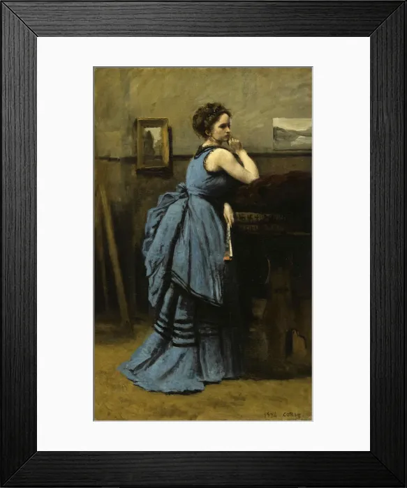Framed Print : La Dame en bleu, 1874 Framed Print : La Dame en bleu, 1874