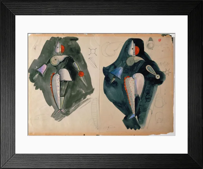 Framed Print : Costume design for the Triadic Ballet, 1920s Framed Print : Costume design for the Triadic Ballet, 1920s