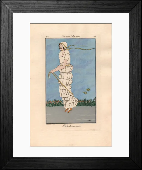 Framed Print : Costumes Parisiens 161: Robe de nansouk, 1914