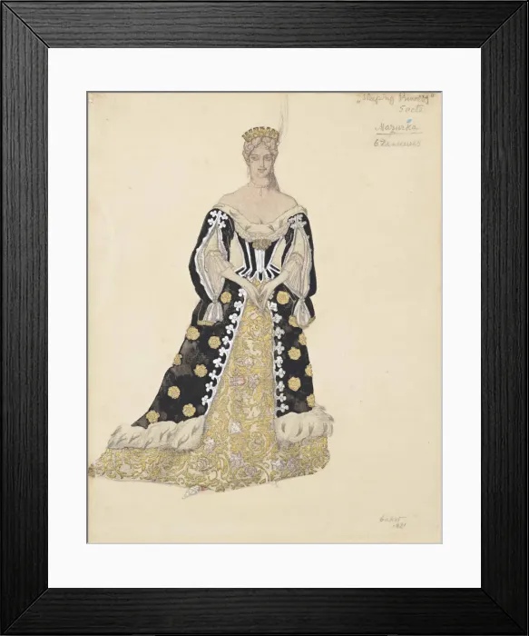 Framed Print : Mazurka dancer. Costume design for the ballet Sleeping Beauty by P. Tchaikovsky, 1921 Framed Print : Mazurka dancer. Costume design for the ballet Sleeping Beauty by P. Tchaikovsky, 1921