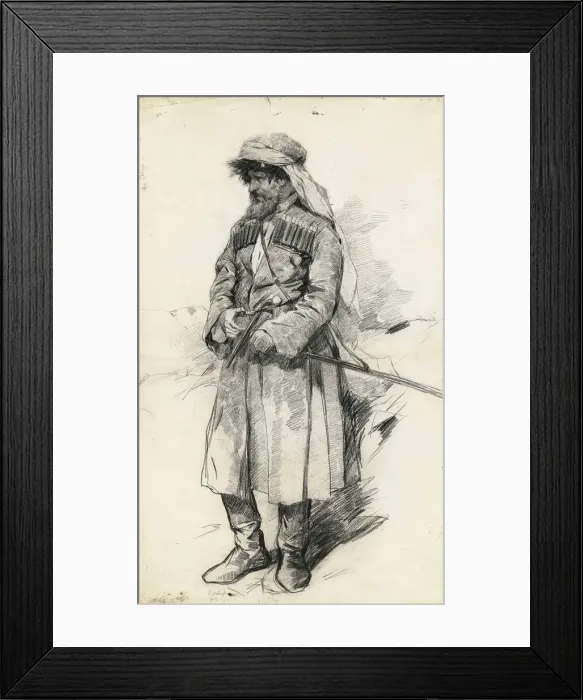 Framed Print : Imam Shamil on 25 August 1859, c. 1886 Framed Print : Imam Shamil on 25 August 1859, c. 1886