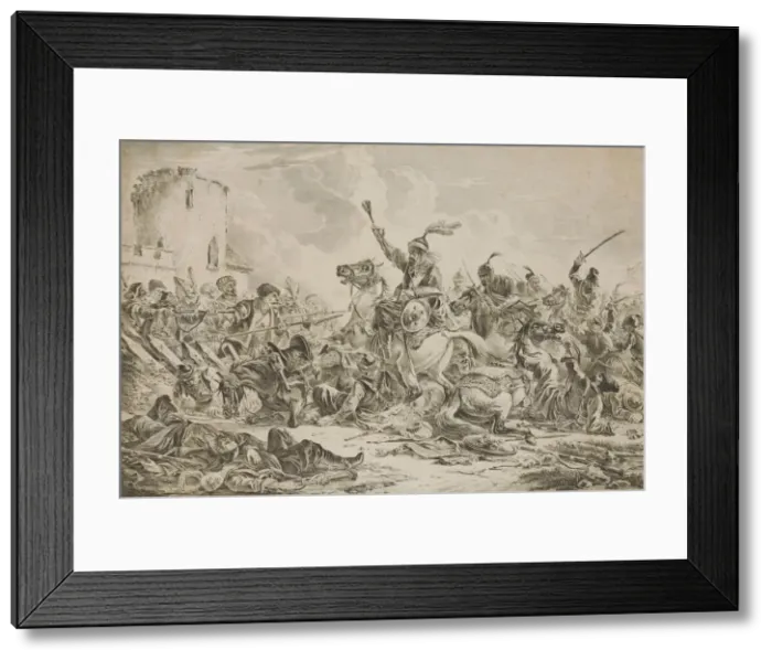 Framed Print : Battle Between the Georgians and Mountain Tribes, 1826
