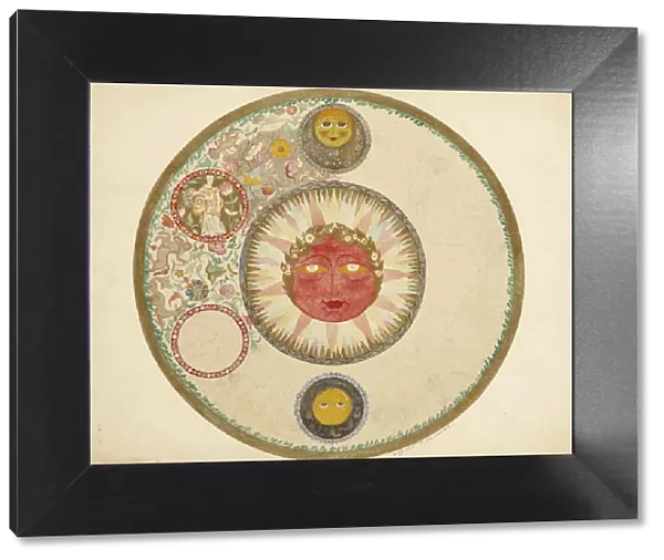 The Sun. Design for a plate