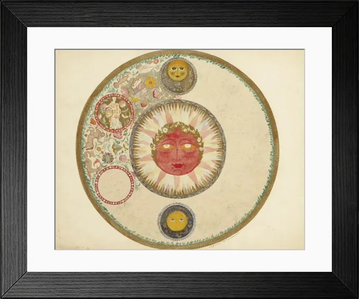 Framed Print : The Sun. Design for a plate Framed Print : The Sun. Design for a plate
