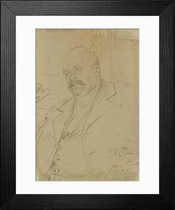 Framed Print : Portrait of the author Vladimir Alekseyevich Gilyarovsky (1853-1935), 1899 Framed Print : Portrait of the author Vladimir Alekseyevich Gilyarovsky (1853-1935), 1899
