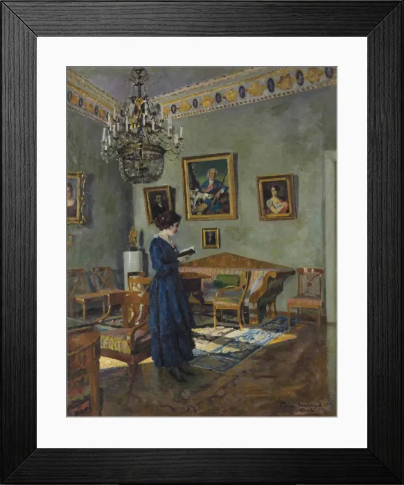 Framed Print : Young woman reading, 1919 Framed Print : Young woman reading, 1919