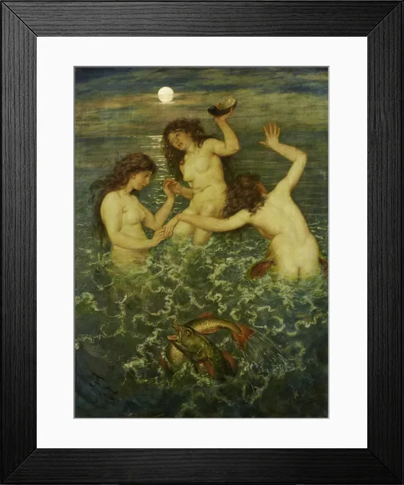 Framed Print : Three Mermaids, 1879 Framed Print : Three Mermaids, 1879