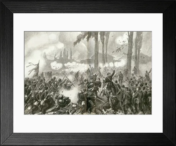 Framed Print : The taking of Saint-Privat-la-Montagne at the Battle of Gravelotte, 1871 Framed Print : The taking of Saint-Privat-la-Montagne at the Battle of Gravelotte, 1871