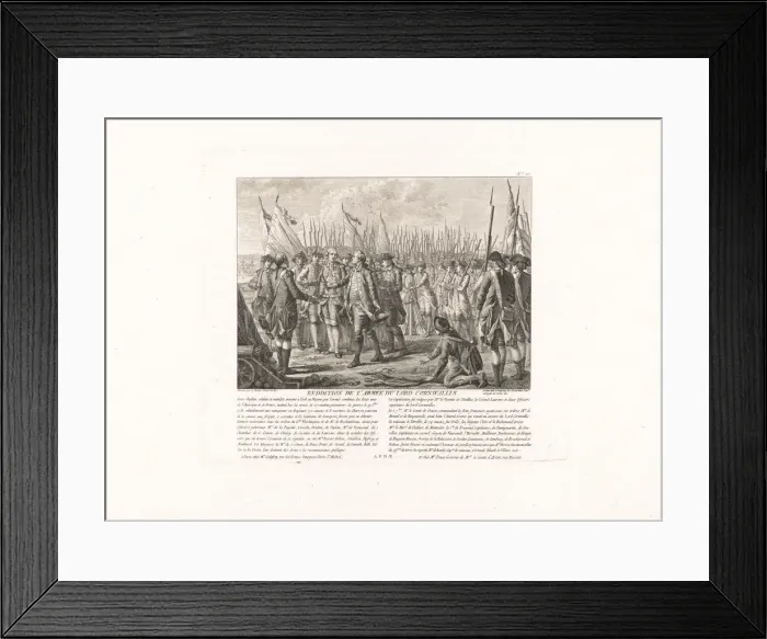 Framed Print : The surrender of the British Army at Yorktown, October 19, 1781, 1784 Framed Print : The surrender of the British Army at Yorktown, October 19, 1781, 1784
